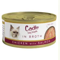 Cadilo Daily Delights - Huhn mit Lachs in Bouillon - Nassfutter Katze (70 g)
