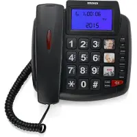 Brondi Bravo 90, Analoges Telefon, Kabelgebundenes Mobilteil, Freisprecheinrichtung, 0 Eintragungen, Anrufer-Identifikation, Schwarz