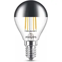 Philips Filament-Kerzenlampe, P45 E14, Kopfspiegel, 35 W, 4 W, 35 W, E14, 397 lm, 15000 h, Warmweiß