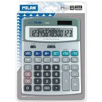 Milan 14-stelliger Taschenrechner In Grauer Metallic-blisterverpackung