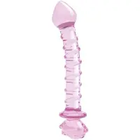 Dream Toys Glaze Glass Rosebud Spiral G-Spot Dildo