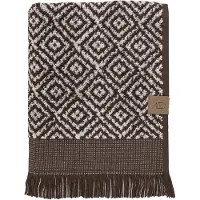 Mette Ditmer Handtuch Morocco Chocolate / Off-White (50 x 90 cm)