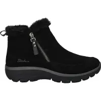 SKECHERS Relaxed Fit: Easy Going - Cool Zip! Enkellaarsjes Plat - Zwart - Maat 36