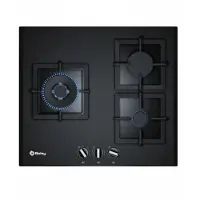 Balay 3ETG663HN, Schwarz, Integriert, Gaskochfeld, Glas, 3 Zone(n), 3 Zone(n)