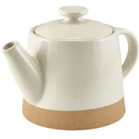 Genware Kava Weiße Steingut Teekanne 48 Cl Von