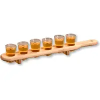 Kesper Schnapsglasträger, 7-teilig 68281 , 1 Set = 1 Schnapsglasträger inkl. 6 Gläser