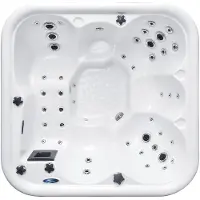 Devee Whirlpool Mallorca Superior 6 Personen 197x197x84cm 20 Hydrotherapie-Düsen Aromatherapie LED