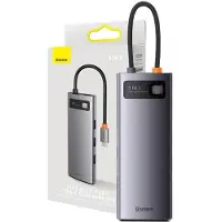 Baseus Hub 8w1 StarJoy Metal Glam Series, USB-C do HDMI + 3 x USB 3.0 + USB-C PD + RJ45 + SD/TF