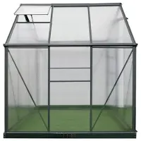 Westmann Aluminium Gewächshaus Flora 66 Anthrazit 192x192x202 cm