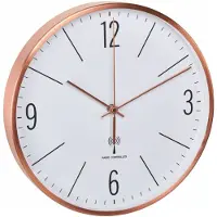 TFA-Dostmann 60.3534.51 Wanduhr Quarzwanduhr Rund Kupfer - Weiß (60.3534.51)