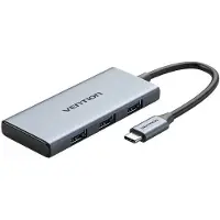 Vention TOOHB, Kabelgebunden, USB 3.2 Gen 1 (3.1 Gen 1) Type-C, Grau, MicroSD (TransFlash), MicroSDHC, MicroSDXC, SD, SDHC, SDXC, 256 GB, 5 Gbit/s