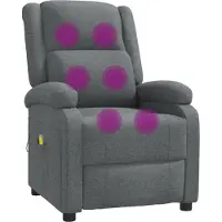 vidaXL Massagesessel Dunkelgrau Stoff