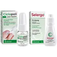 Ciclopoli gegen Nagelpilz wirkstoffhalt.Nagellack + Selergo 1% Lösung 6,6+3 ml Kombipackung