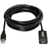 Aisens A101-0020, 15 m, USB A, USB A, USB 2.0, Schwarz