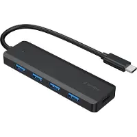 Gembird UHB-CM-U3P4P-01, USB 3.2 Gen 1 (3.1 Gen 1) Type-C, USB 3.2 Gen 1 (3.1 Gen 1) Type-C, Schwarz, Rundkabel, 0,15 m, 5 V