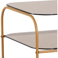 Hubsch Tisch Metall/Glas - orange/bernstein