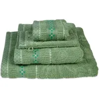 Pip studio Gästehandtuch Jasmin Jacquard Green (3er Set)
