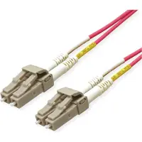 Roline LWL-Kabel 50/125µm OM4, LC/LC, LSOH, Low-Loss, violett, 1 m