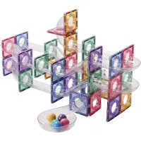 Cleverclixx Ball Run Clever Pack Pastel / Magnetstein - Kugelbahn - 110 Teile