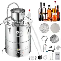 Vevor Wasser Alkohol Destillierer 30 L Distillieranlage 1800 W Edelstahl Schnapsbrennen Destilliergerät Komplettes Set Enthalten