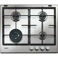 Whirlpool GMAL 6422/IXL, Edelstahl, Integriert, 59 cm, Gaskochfeld, Edelstahl, 4 Zone(n)