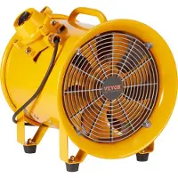 Vevor Bauventilator 550-W-AC-Motor Baugebläse 2850 U/min Baulüfter Gebläse 1179 L/s (2500 CFM) Axiallüfter 3 m Netzkabel Axialgebläse 75 dB Geräuschpegel Industrielüfter IP44