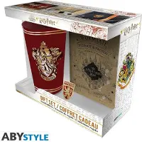 Harry Potter GiftSet Bicchiere/Badge/Notebook Gryffondor