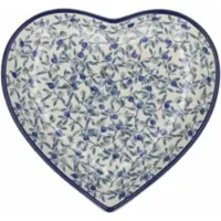 Bunzlau Castle Teller Herz Medium Blue Olive