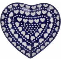 Bunzlau Castle Teller Herz Medium Blue Valentine