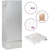 vidaXL Räucherofen mit Kaltrauchgenerator Verzinkter Stahl