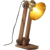 vidaXL Schreibtischlampe 25 W Antik-Messing 23x13x52 cm E27