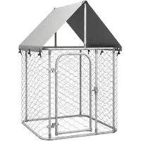 vidaXL Outdoor-Hundezwinger mit Dach 100x100x150 cm