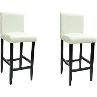 vidaXL Barhocker 2 Stk. Weiß Kunstleder