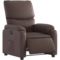 vidaXL Elektrischer Relaxsessel Braun Kunstleder