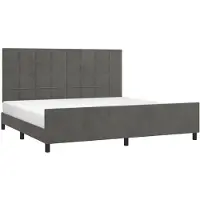 vidaXL Bettgestell ohne Matratze Dunkelgrau 200x200 cm Samt