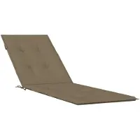 vidaXL Liegestuhl-Auflage Melange Taupe (75+105) x 50 x 4 cm Stoff