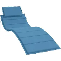 vidaXL Sonnenliegen-Auflage Melange Blau 186x58x4 cm Stoff