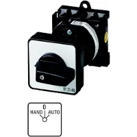 Eaton T0-1-15431/Z, Kippschalter, 1P, Schwarz, Weiß, IP65, 48 mm, 48 mm