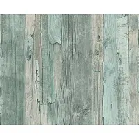 Living Walls Vlies Holztapete Grau Blau Maritime Tapete in Holzoptik für Küche und Wohnzimmer Helle Vliestapete mit Holz Design im Used Look
