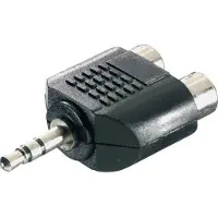 Speaka Professional Klinke / Cinch Audio Y-Adapter (1x Klinkenstecker 3.5 mm