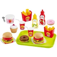 Ecoiffier - Fast food set with 25 pieces (I-2580)