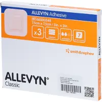 Allevyn Adhesive 7,5x7,5 cm haftende Wundauflage 3 St Verband