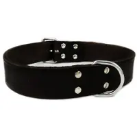 Brekz Lederhalsband Schwarz