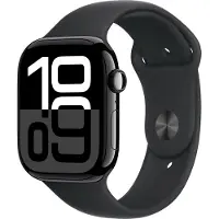 Apple Watch Watch Series 10 GPS 46mm Jet Black Aluminium Case with Sport Band S/M - Black