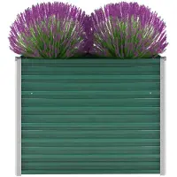 vidaXL Garten-Hochbeet Verzinkter Stahl 100x40x77 cm Grün