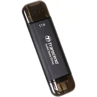 Transcend ESD310C, 1 TB, USB Typ-A auf USB Typ-C, USB 3.2 Gen 2x2, 1050 MB/s, Schwarz