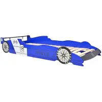 vidaXL Kinder Rennwagen-Bett 90x200 cm Blau