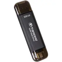 Transcend ESD310C, 256 GB, USB Typ-A auf USB Typ-C, USB 3.2 Gen 2x2, 1050 MB/s, Schwarz