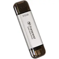Transcend ESD310, 512 GB, USB Typ-A auf USB Typ-C, 3.2 Gen 2 (3.1 Gen 2), 1050 MB/s, Silber