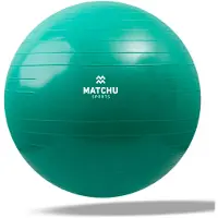 Matchu Sports - Gymnastikball / Pilatesball Sitzball Yogaball mit Pumpe 65 cm Grün 1 St